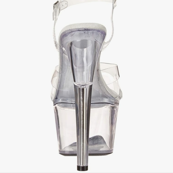 Ellie Shoes Women's Stiletto Clear Sandal Heeled New Size 6 - Picture 3 of 6